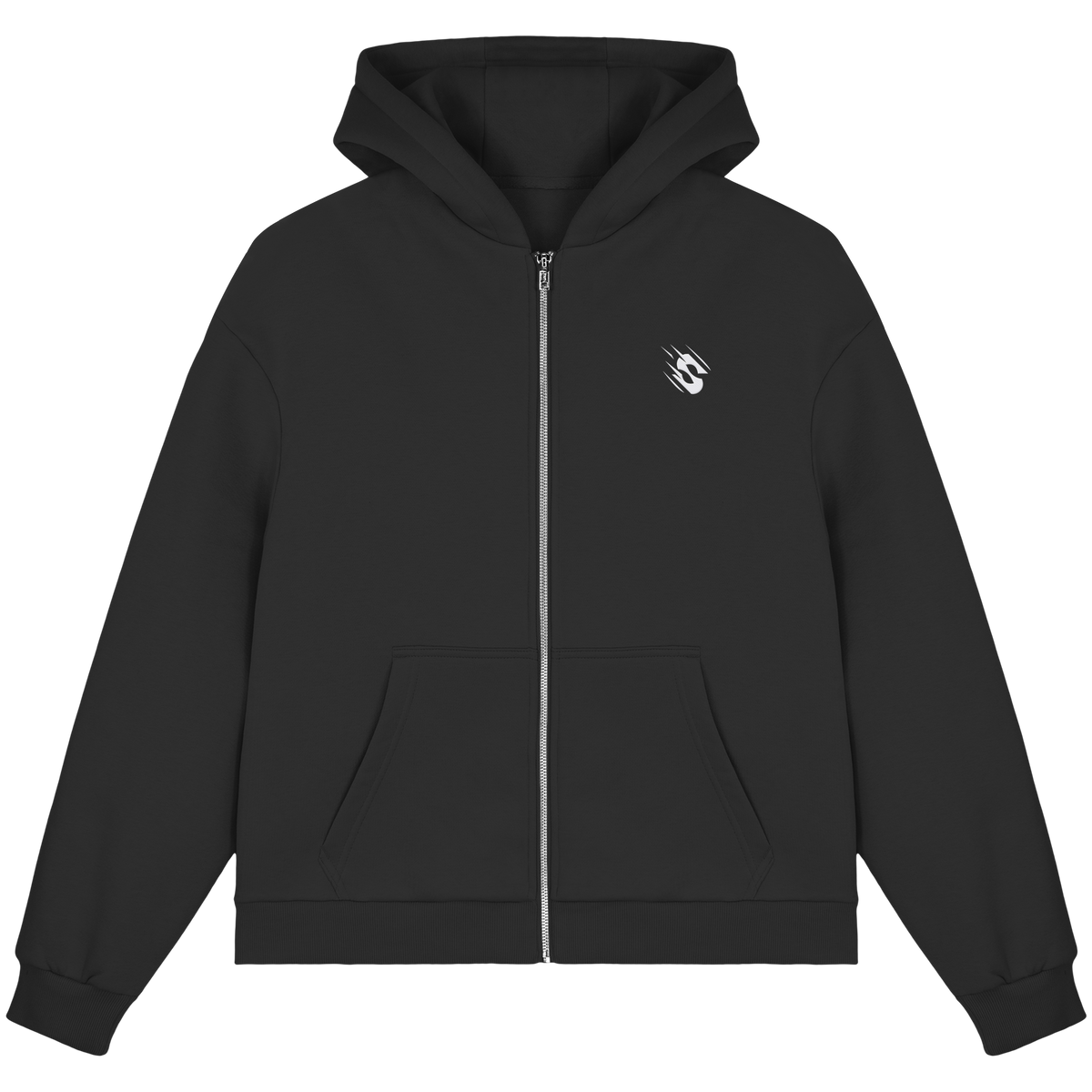 ZIP HOODIE - BLACK