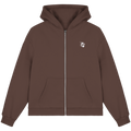 ZIP HOODIE - BROWN