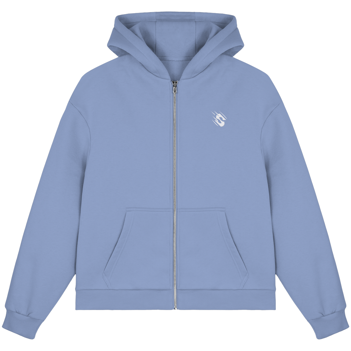 ZIP HOODIE - POWDER BLUE